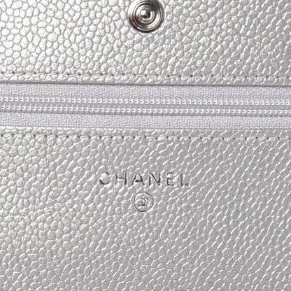 Chanel Metallic Caviar Quilted Wallet on Chain WOC 7 of 9