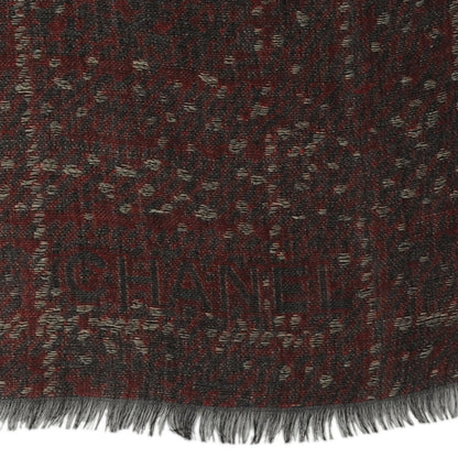 Chanel Cashmere Wool Silk CC Logo Scarf 4 of 4