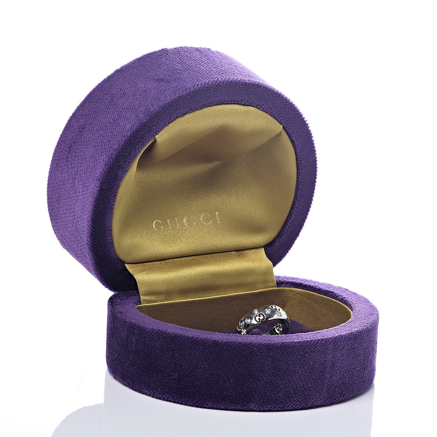 18K White Gold Diamond 6mm Icon Band Ring 50 5.5
