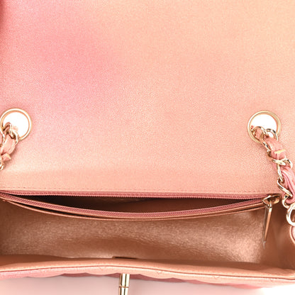 Chanel Metallic Lambskin Quilted Ombre Mini Rectangular Flap Pink 5 of 11