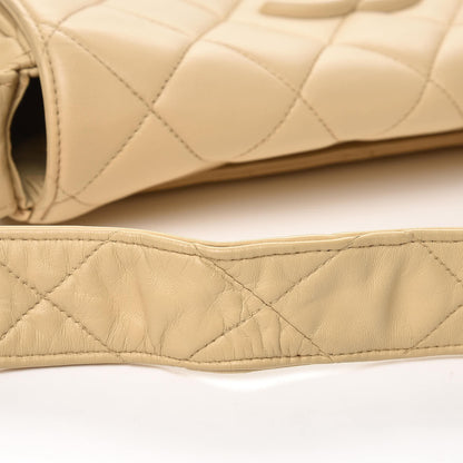 Chanel Lambskin Quilted CC Flap Beige 14 of 15