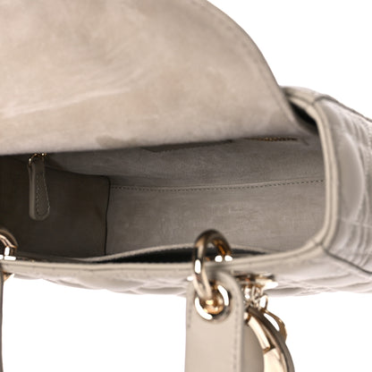 Christian Dior Lambskin Cannage Small My ABCDior Lady Dior Hazelnut 5 of 9