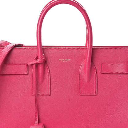 Saint Laurent Calfskin Small Sac De Jour Lipstick Fuchsia 7 of 9