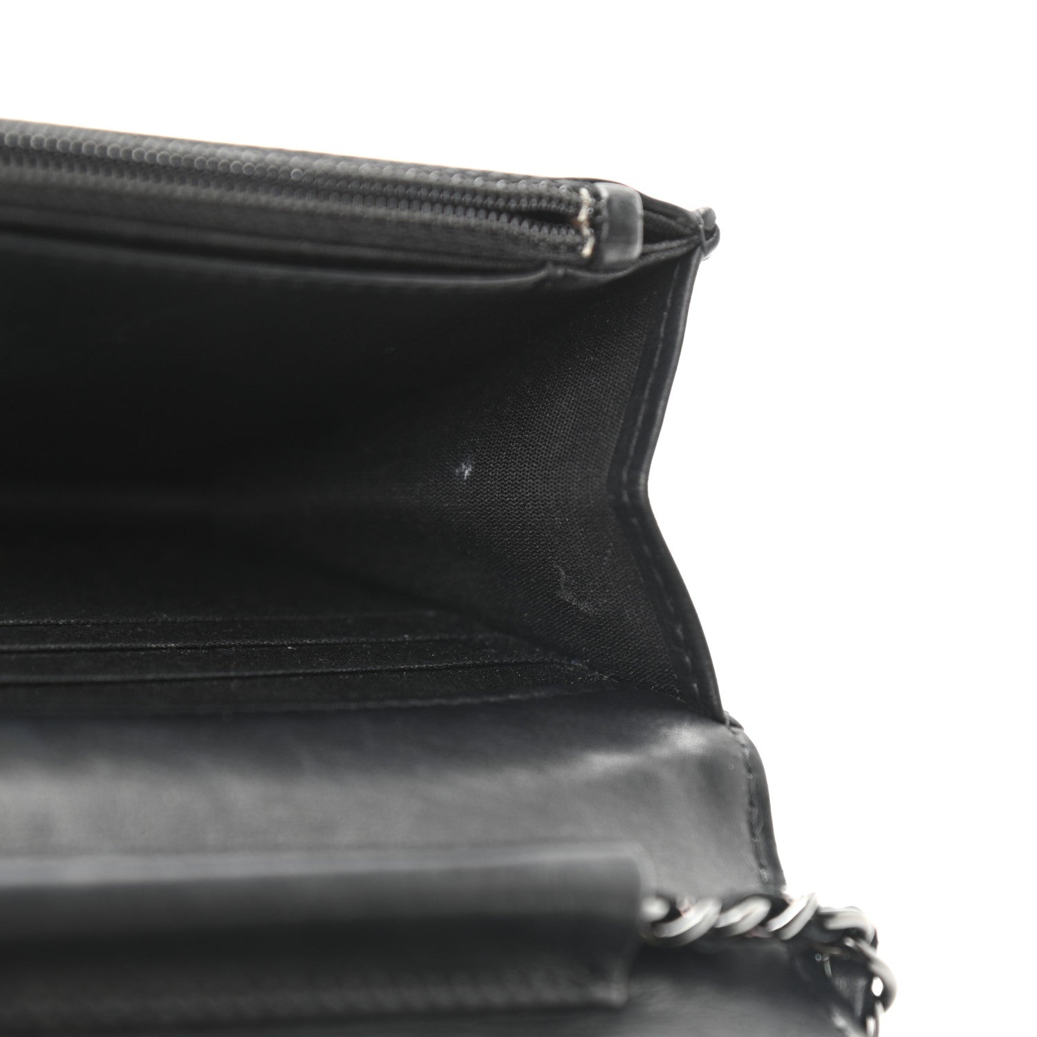Chanel Lambskin Quilted Boy Wallet On Chain WOC So Black 6 of 11