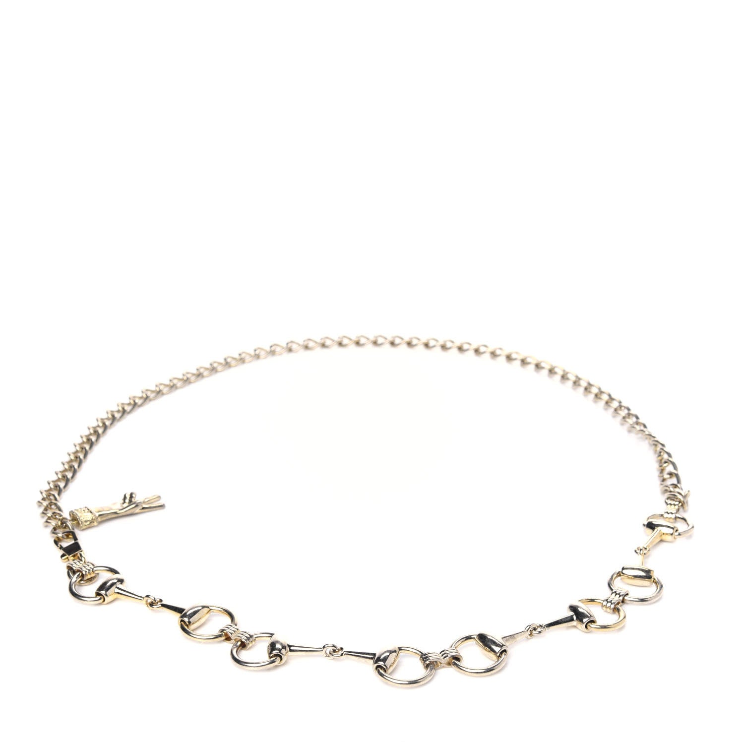 Gucci Brass Horsebit Chain Belt Gold 3 of 4