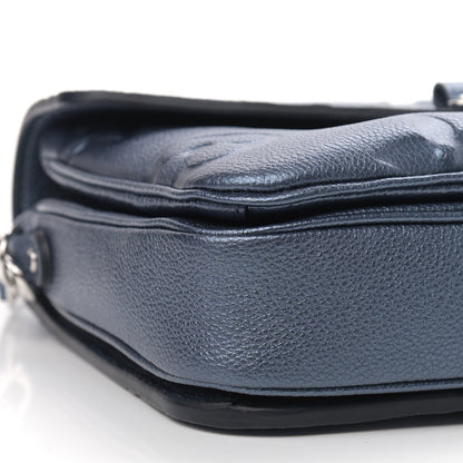 Louis Vuitton Metallic Empreinte Monogram Giant Pochette Metis Navy Nacre 7 of 8