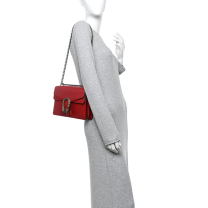 Gucci Dollar Calfskin Swarovski Crystal Small Dionysus Shoulder Bag Hibiscus Red 2 of 18