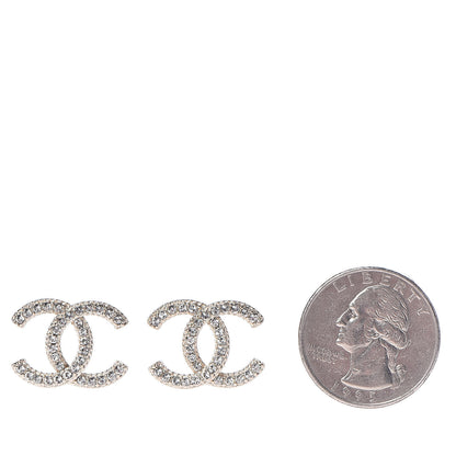 Chanel Crystal CC Earrings Gold 2 of 5
