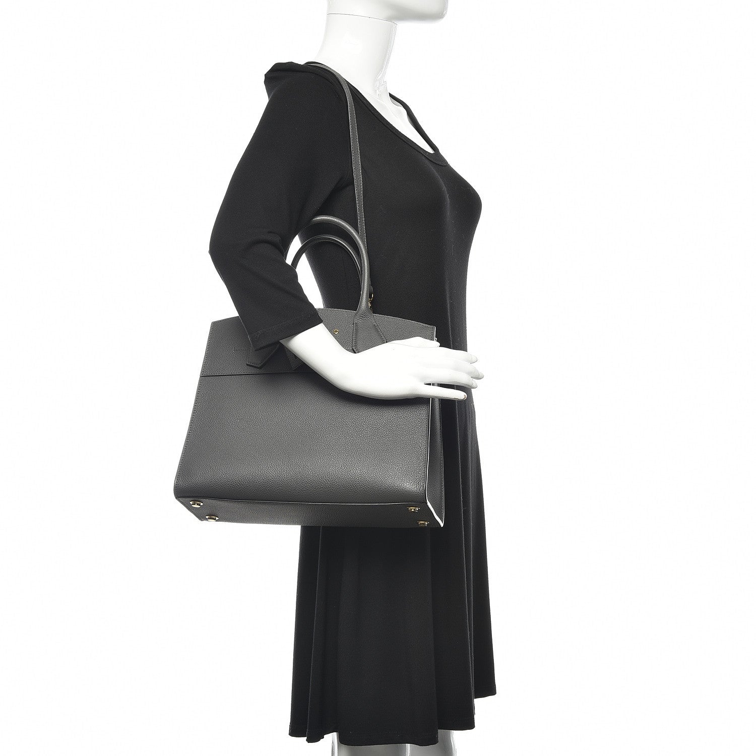 Louis Vuitton Taurillon City Steamer MM Gris 2 of 10
