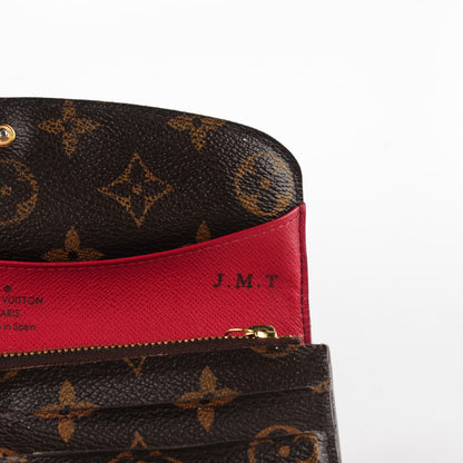 Louis Vuitton Monogram Emilie Wallet Red 6 of 7