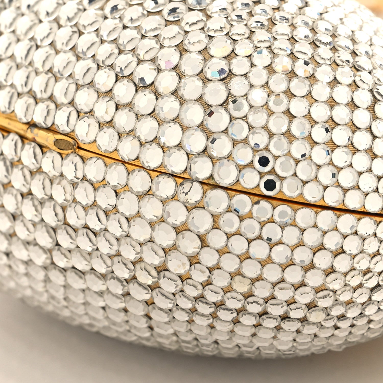 Judith Leiber Swarovski Crystal Chatelaine Minaudiere Gold 7 of 14