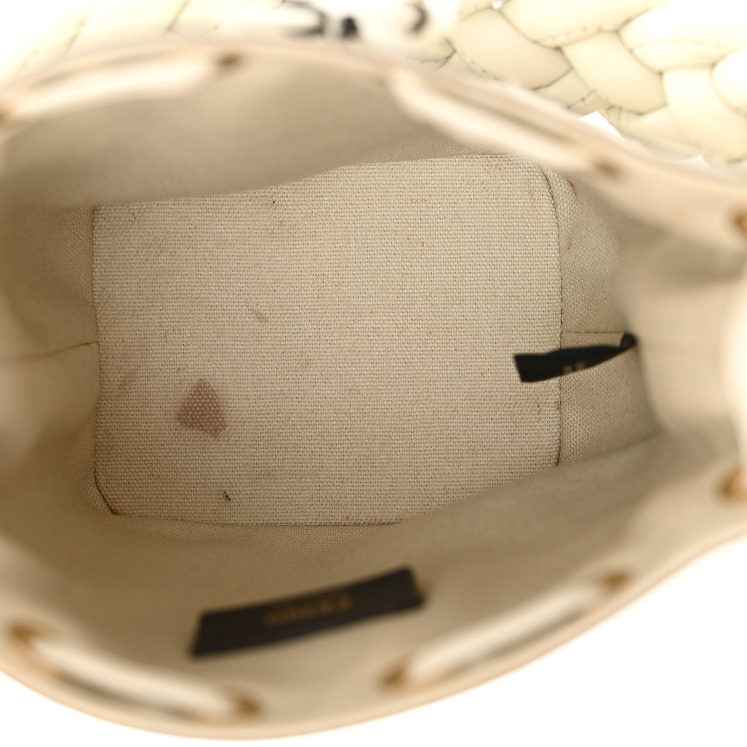 Fendi Canvas Nappa F is Fendi FF Embroidered Mini Mon Tresor Bucket Bag White Ice 5 of 12