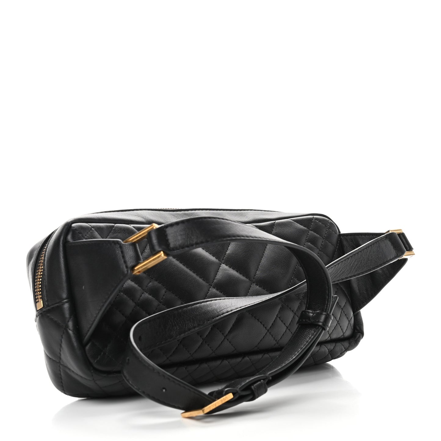 Nappa Barocco Quilted Vanitas Medea Belt Bag Black