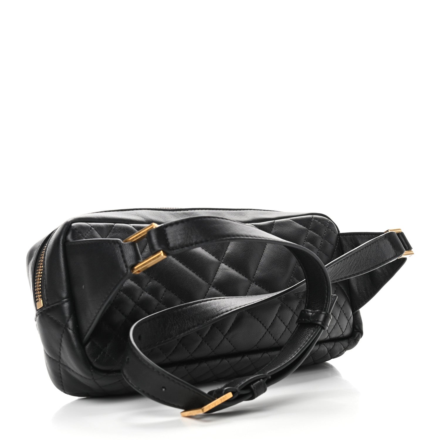 Versace Nappa Barocco Quilted Vanitas Medea Belt Bag Black 3 of 9