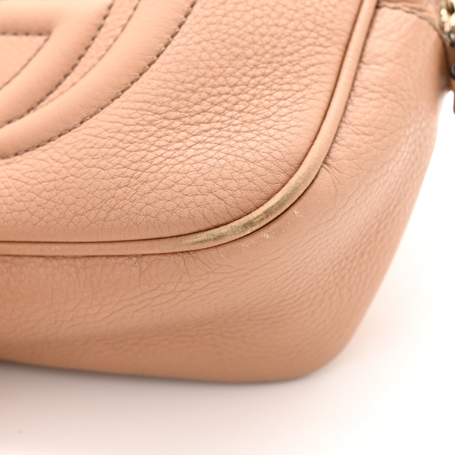 Gucci Pebbled Calfskin Small Soho Disco Bag Camelia 19 of 19