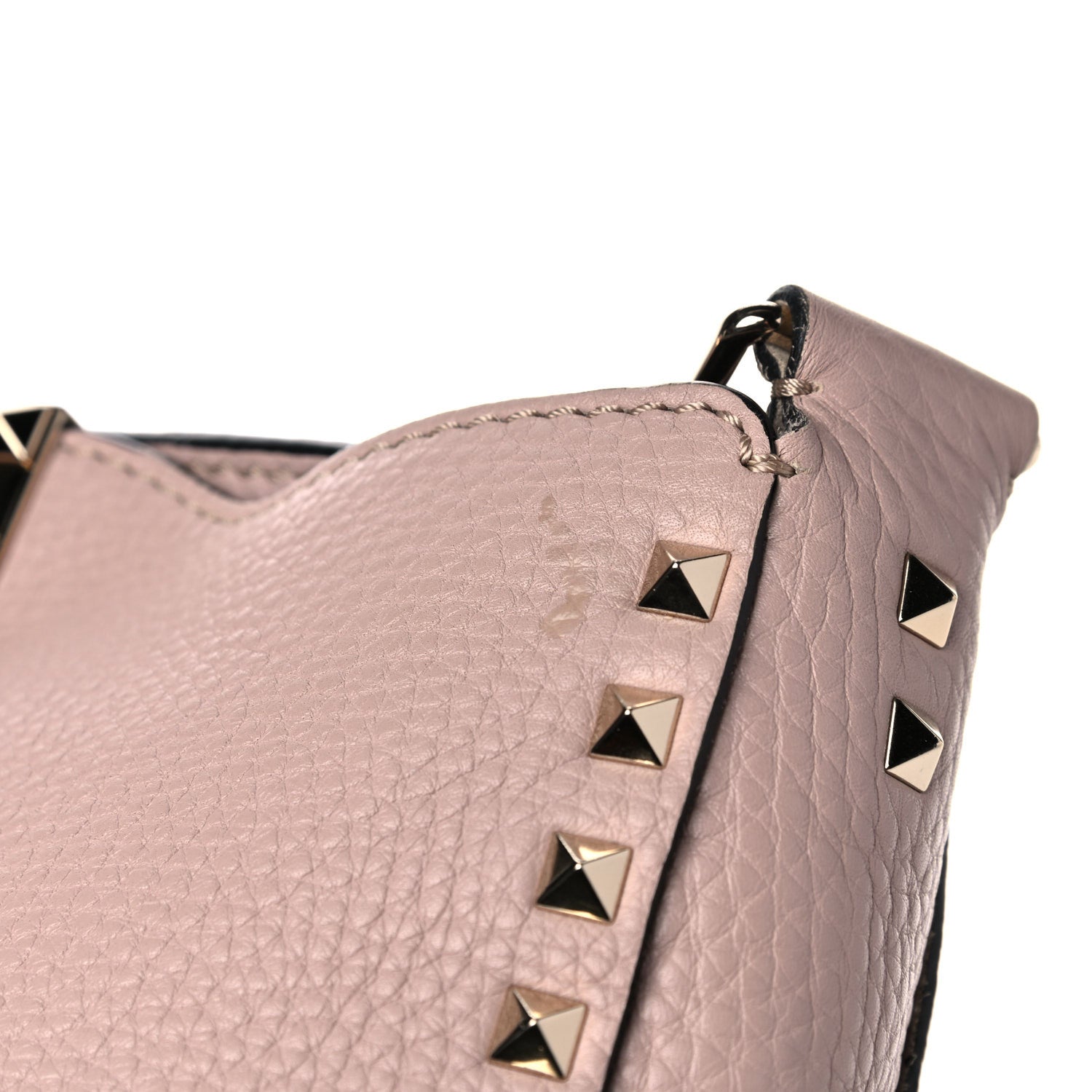 Valentino Garavani Pebbled Calfskin Small Rockstud Flip-Lock Messenger Bag Poudre 11 of 15