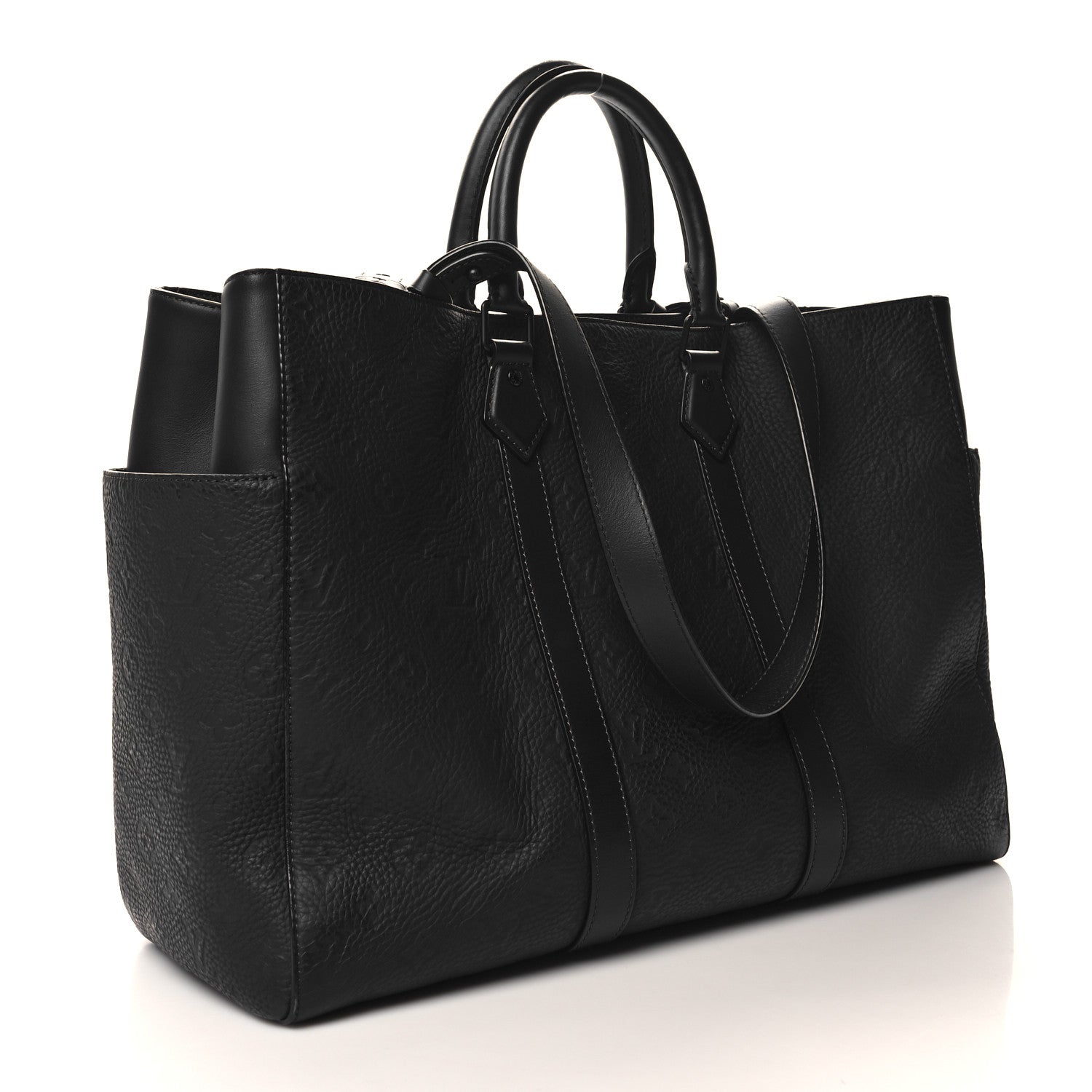 Louis Vuitton Taurillon Monogram Sac Plat 24H Black 3 of 10