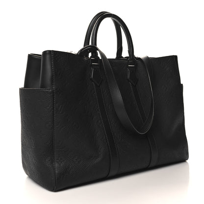 Louis Vuitton Taurillon Monogram Sac Plat 24H Black 3 of 10