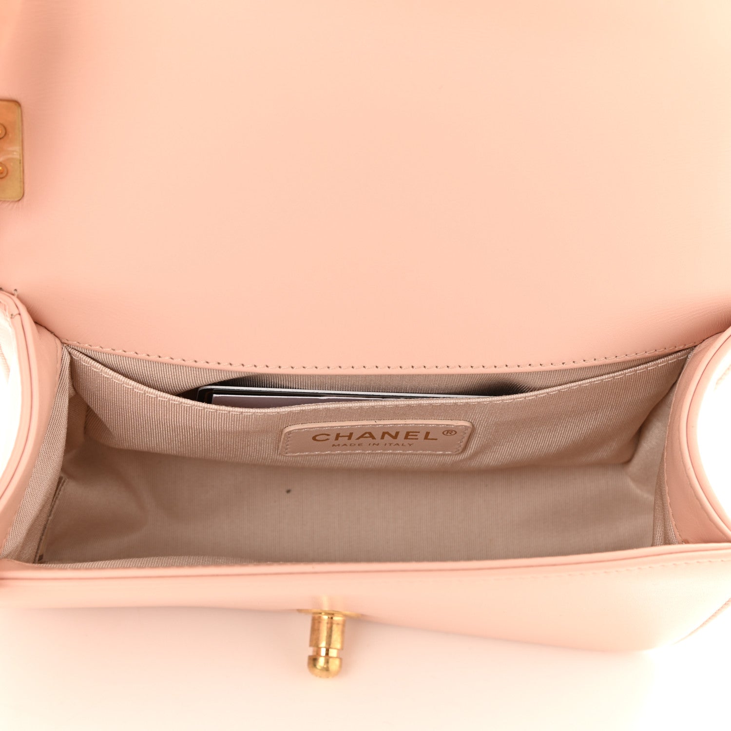 Chanel Calfskin Painted Chevron Embossed Medium Boy Flap Pink 5 of 12