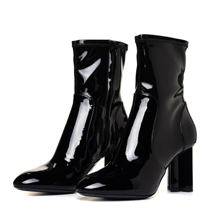 Louis Vuitton Patent Silhouette Ankle Boots 38 Black 4 of 12