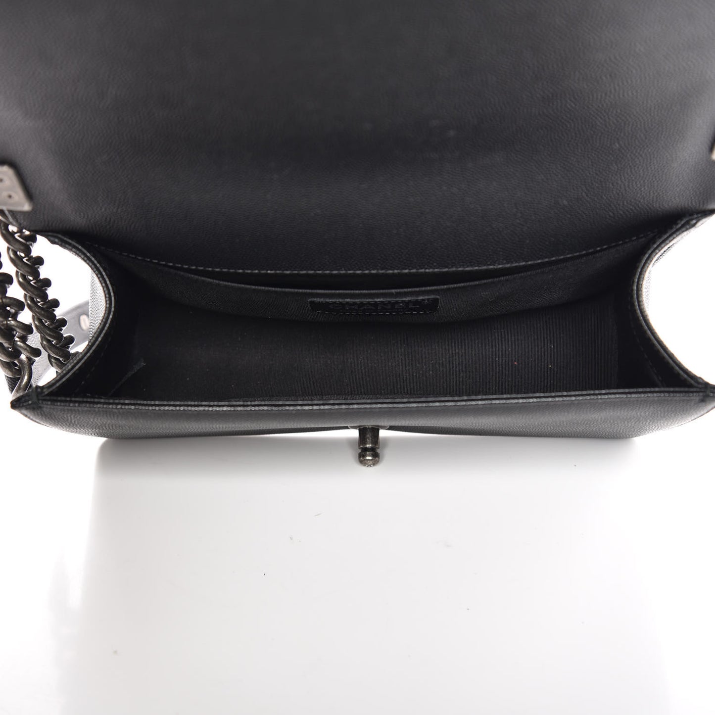 Caviar Quilted Medium Boy Flap Black