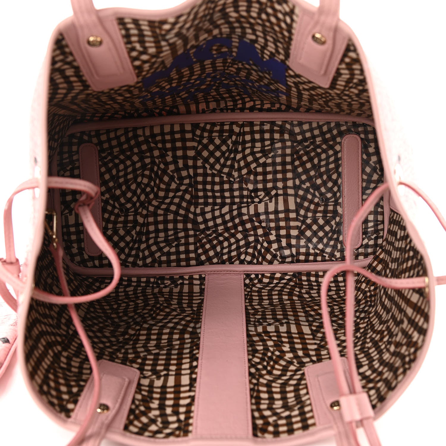 MCM Visetos Medium Liz Reversible Shopper Tote Soft Pink 9 of 18