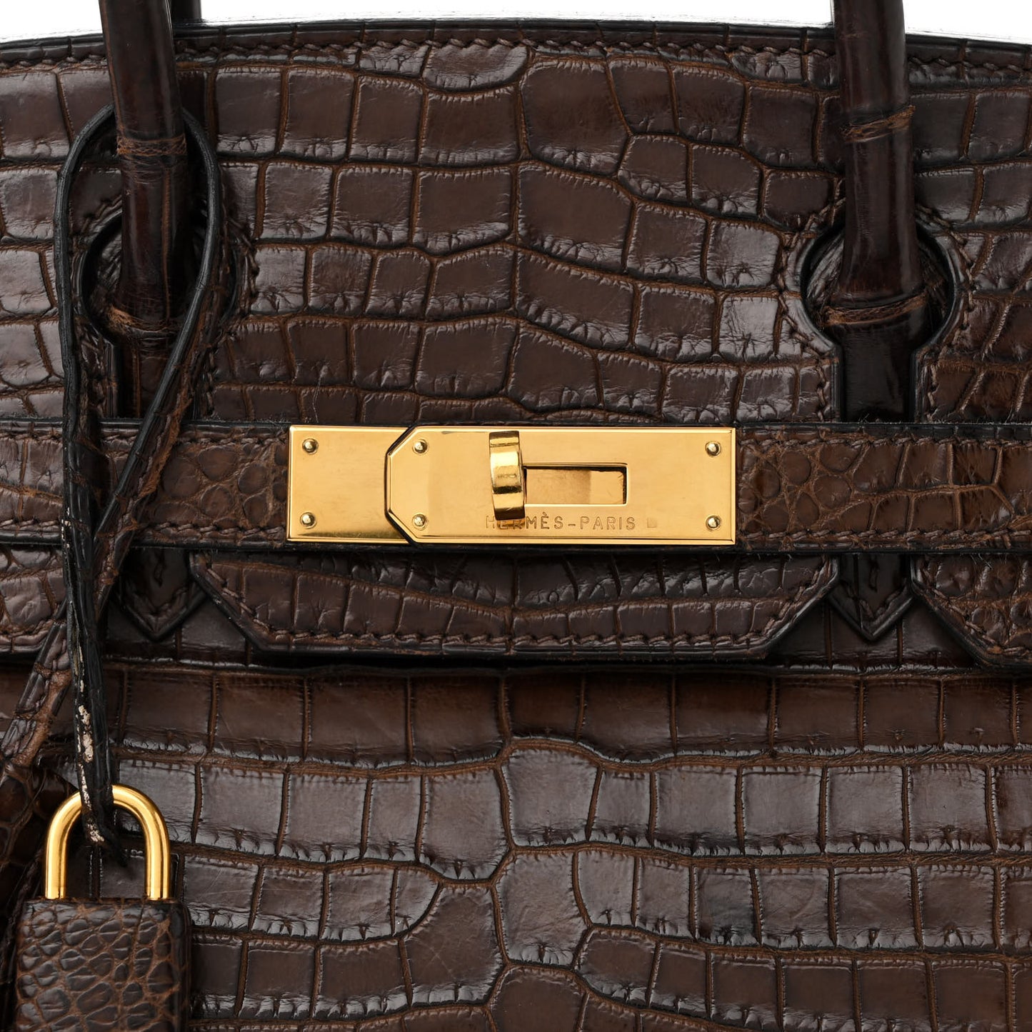 Matte Porosus Crocodile Birkin 30 Havane