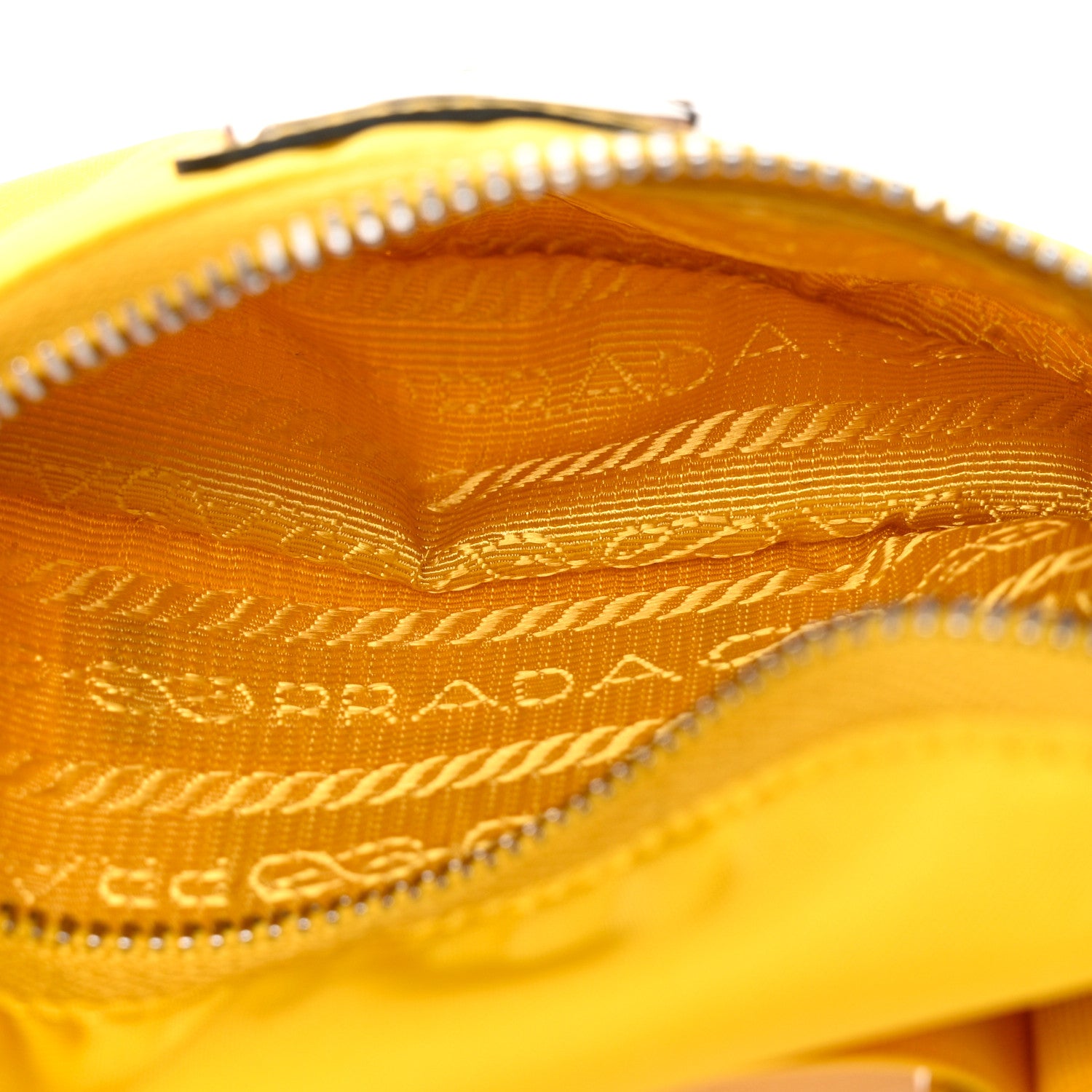Prada Tessuto Nylon Wrist Pouch Giallo 5 of 11