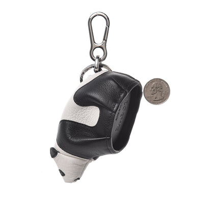 Loewe Calfskin Panda Coin Pouch Bag Charm Key Holder Black White 2 of 6