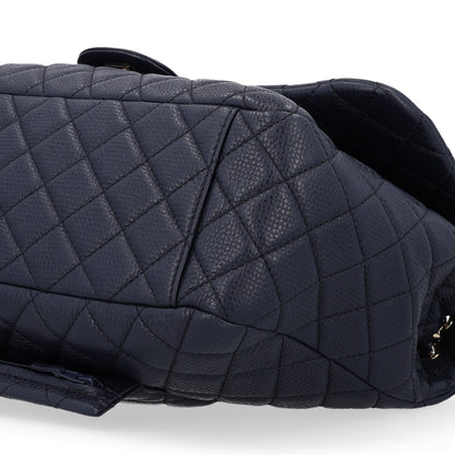 Chanel Calfskin Quilted Small XXL Travel Flap Bag Navy 9 of 9