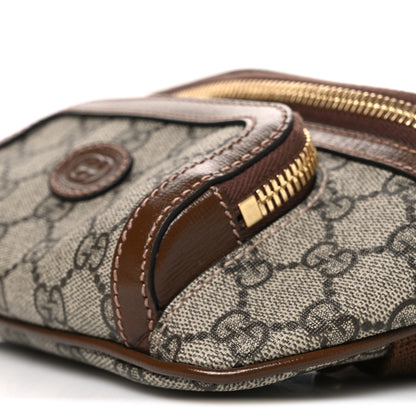Gucci GG Supreme Monogram Textured Calfskin Retro Interlocking G Belt Bag Beige Ebony Brown Sugar 10 of 10