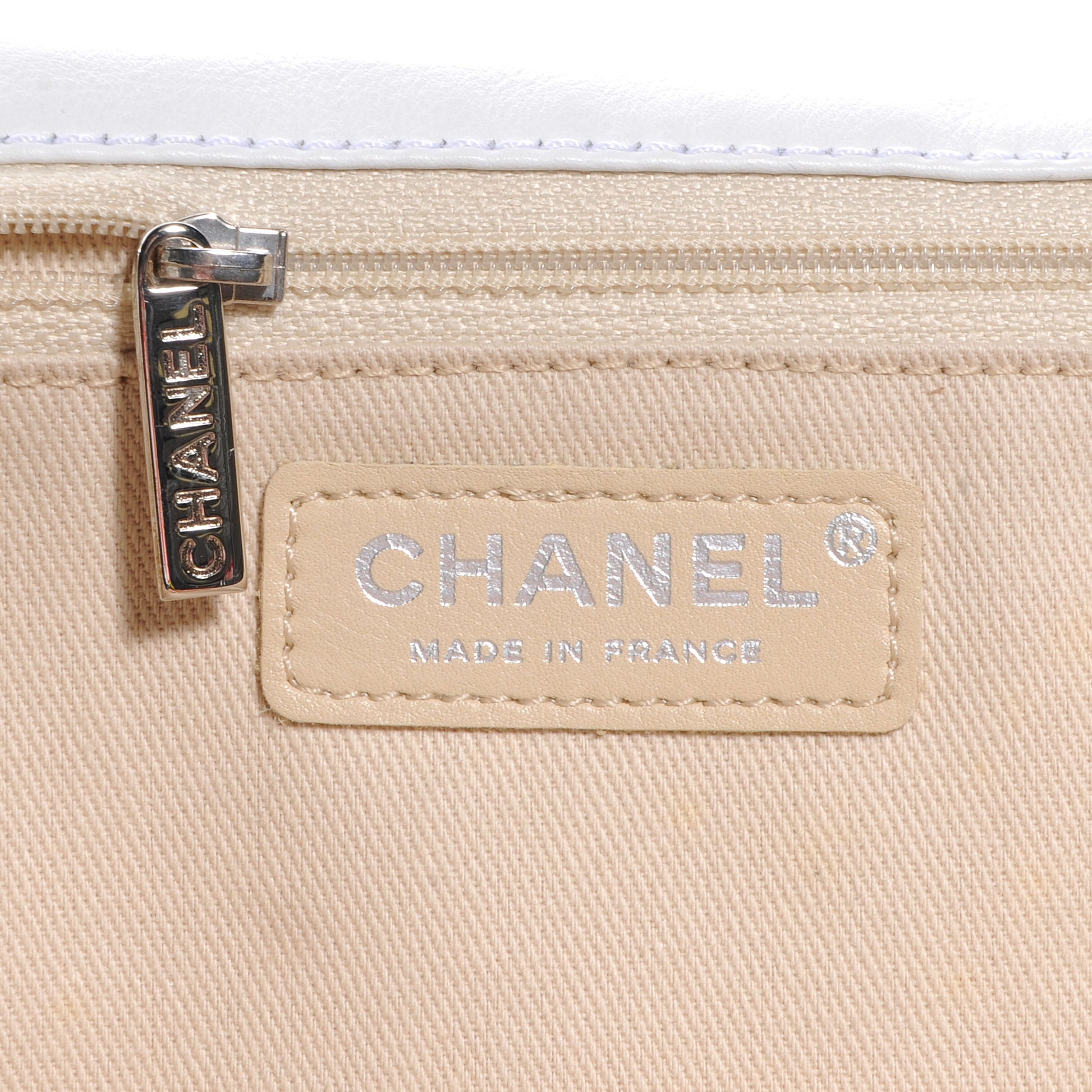 Chanel Calfskin Stitched Large Flap White 6 of 7