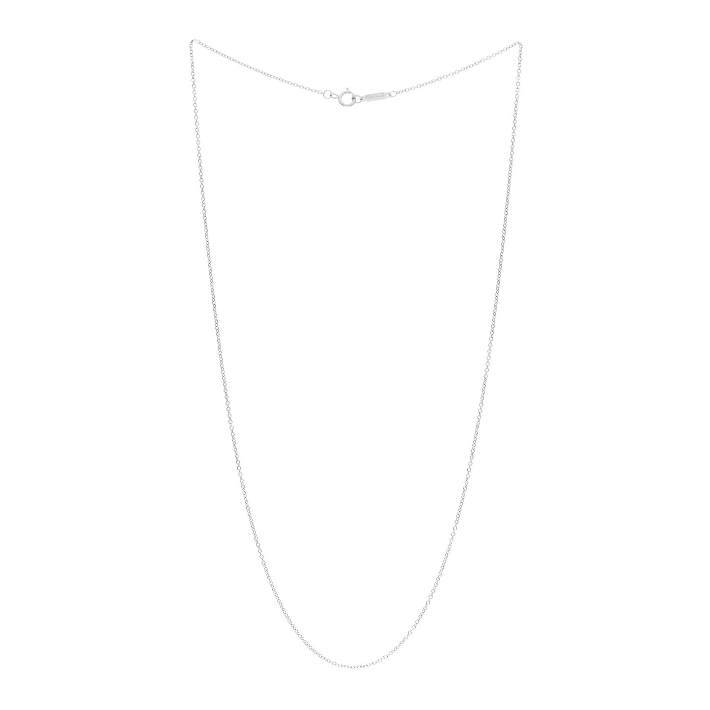 18K White Gold Chain Necklace 18"