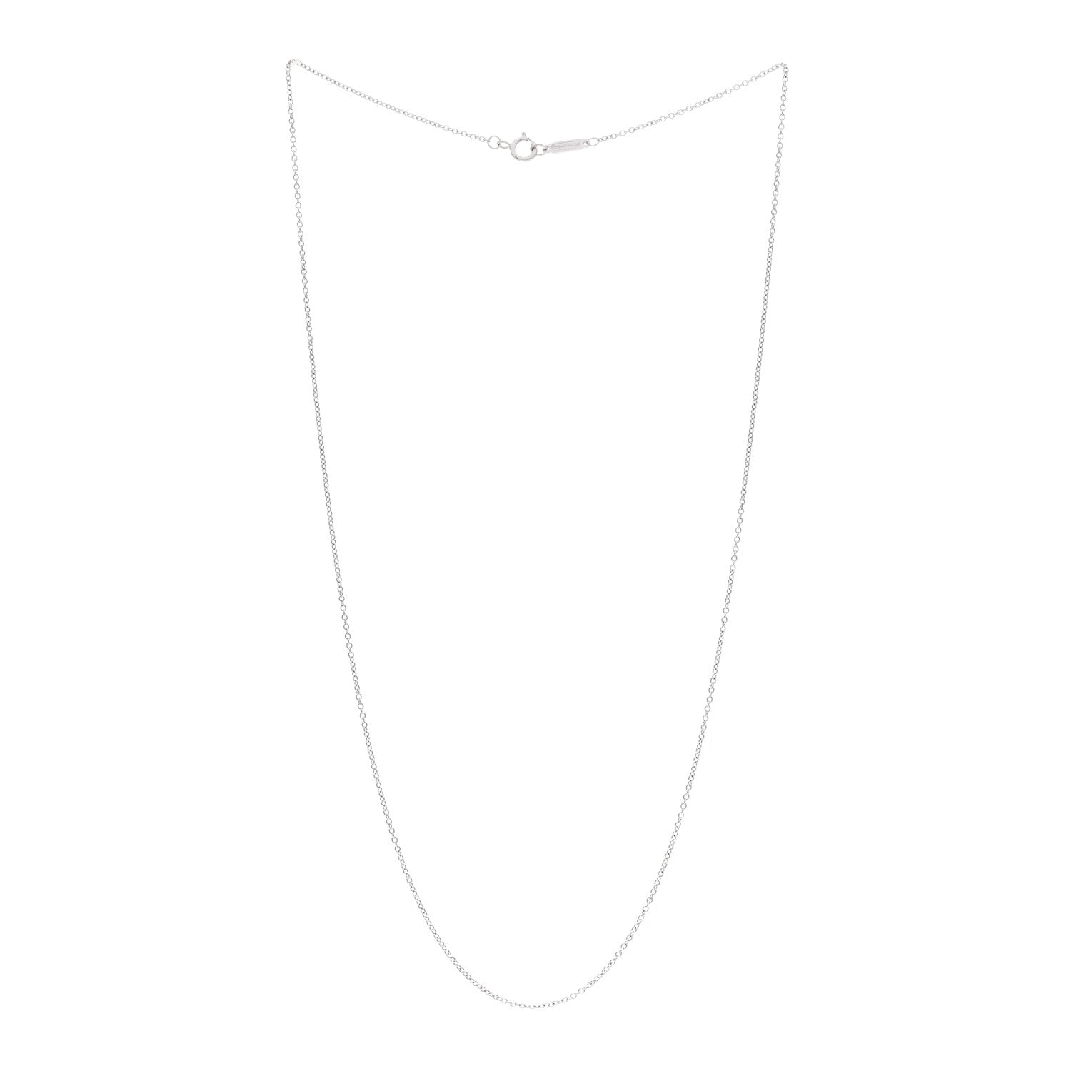 Tiffany 18K White Gold Chain Necklace 18" 3 of 5