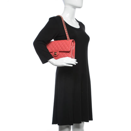 Chanel Caviar Quilted Medium Double Flap Dark Pink 3 of 8