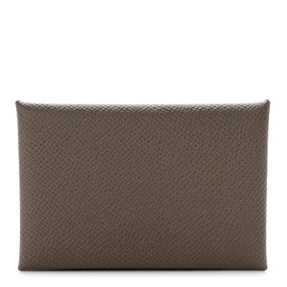 Hermes Epsom Verso Calvi Card Case Etain Vert Criquet 1 of 8