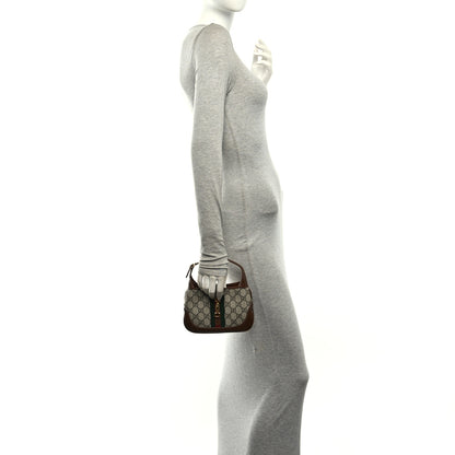 Gucci GG Supreme Monogram Azalea Calfskin Web Mini Jackie 1961 Hobo Beige Ebony Brown Sugar 2 of 10