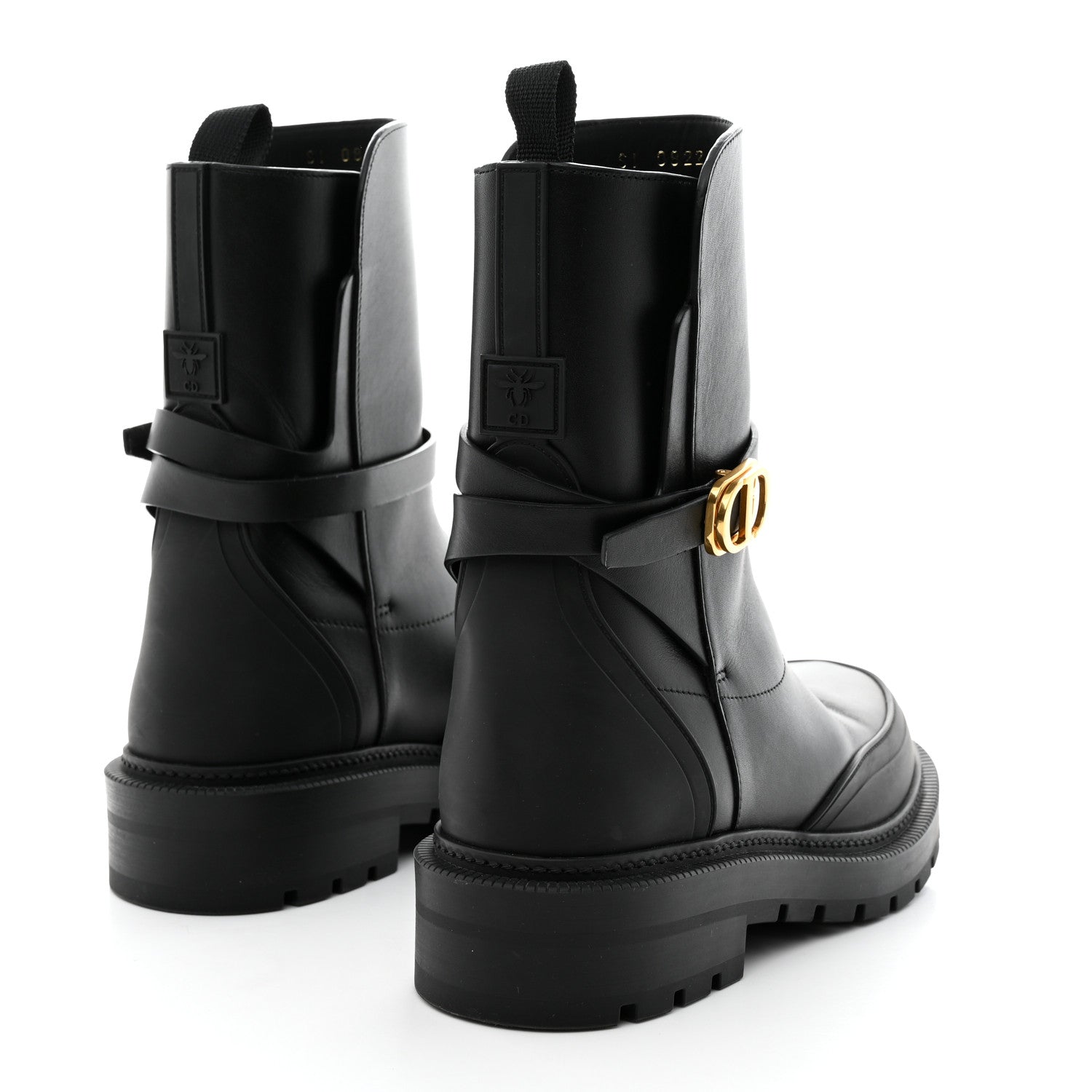 Christian Dior Calfskin Empreinte Ankle Boot 36.5 Black 4 of 8