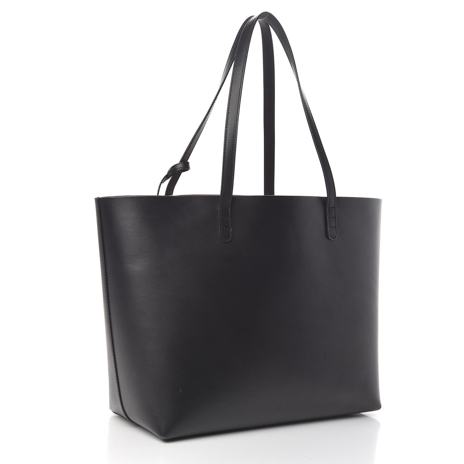 Mansur Gavriel Calfskin Large Shopping Tote Black Flamma 3 of 15