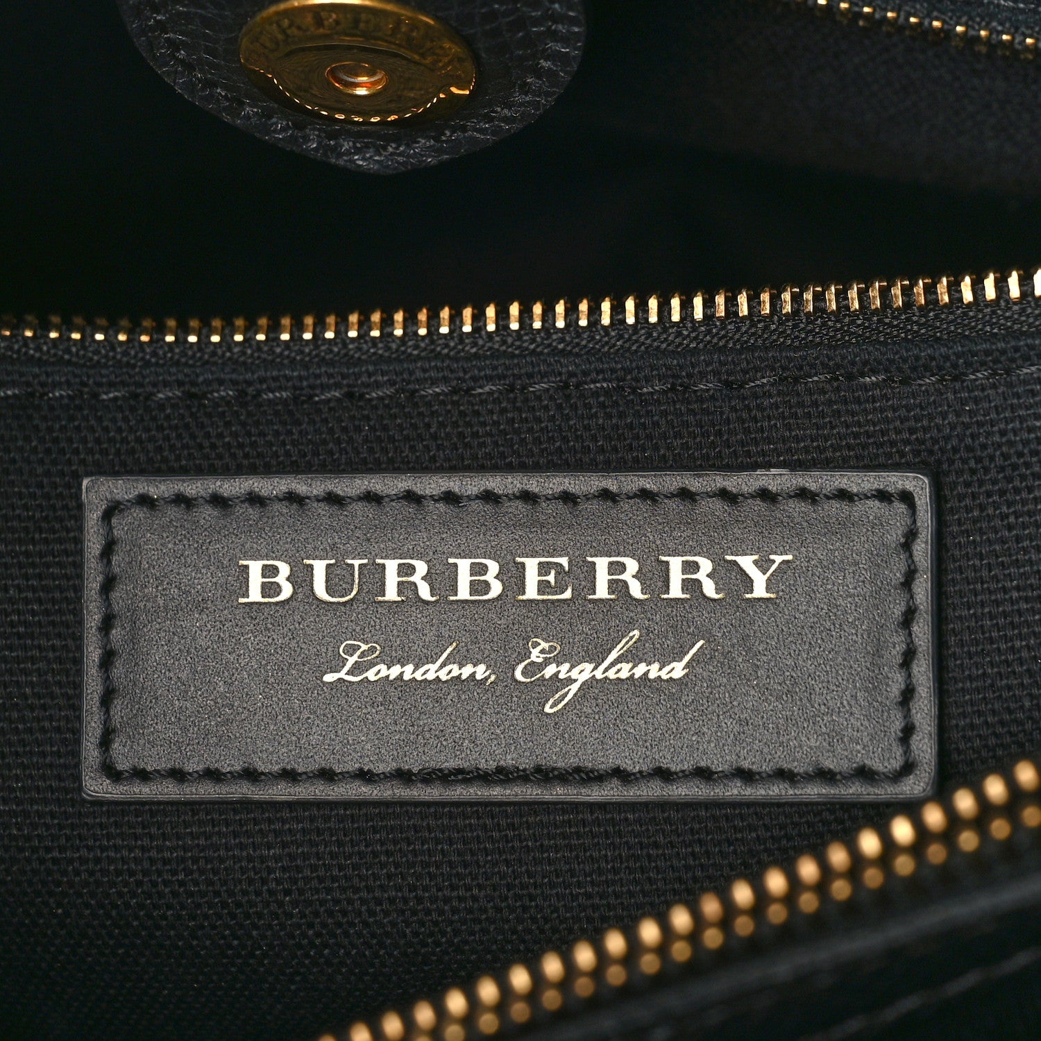 Burberry Grainy Calfskin Graffiti Print Medium Banner Tote Black 6 of 8