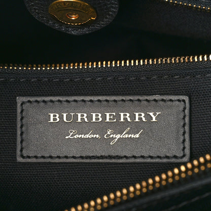 Burberry Grainy Calfskin Graffiti Print Medium Banner Tote Black 6 of 8