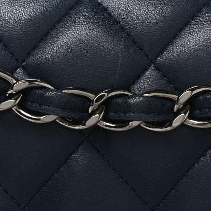 Chanel Lambskin Quilted Jumbo Double Flap Navy 8 of 11