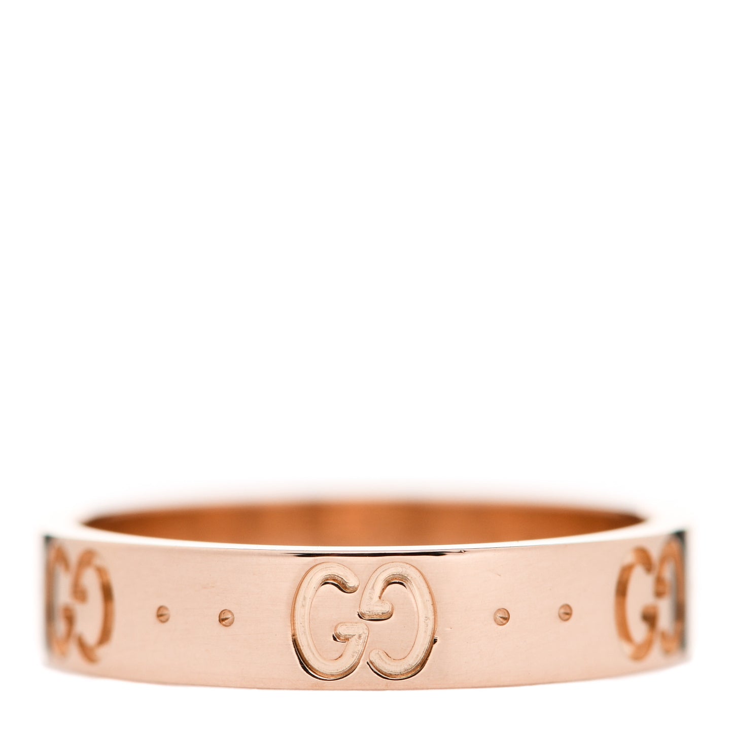 18K Rose Gold 4mm Icon Thin Band Ring 53 6.25