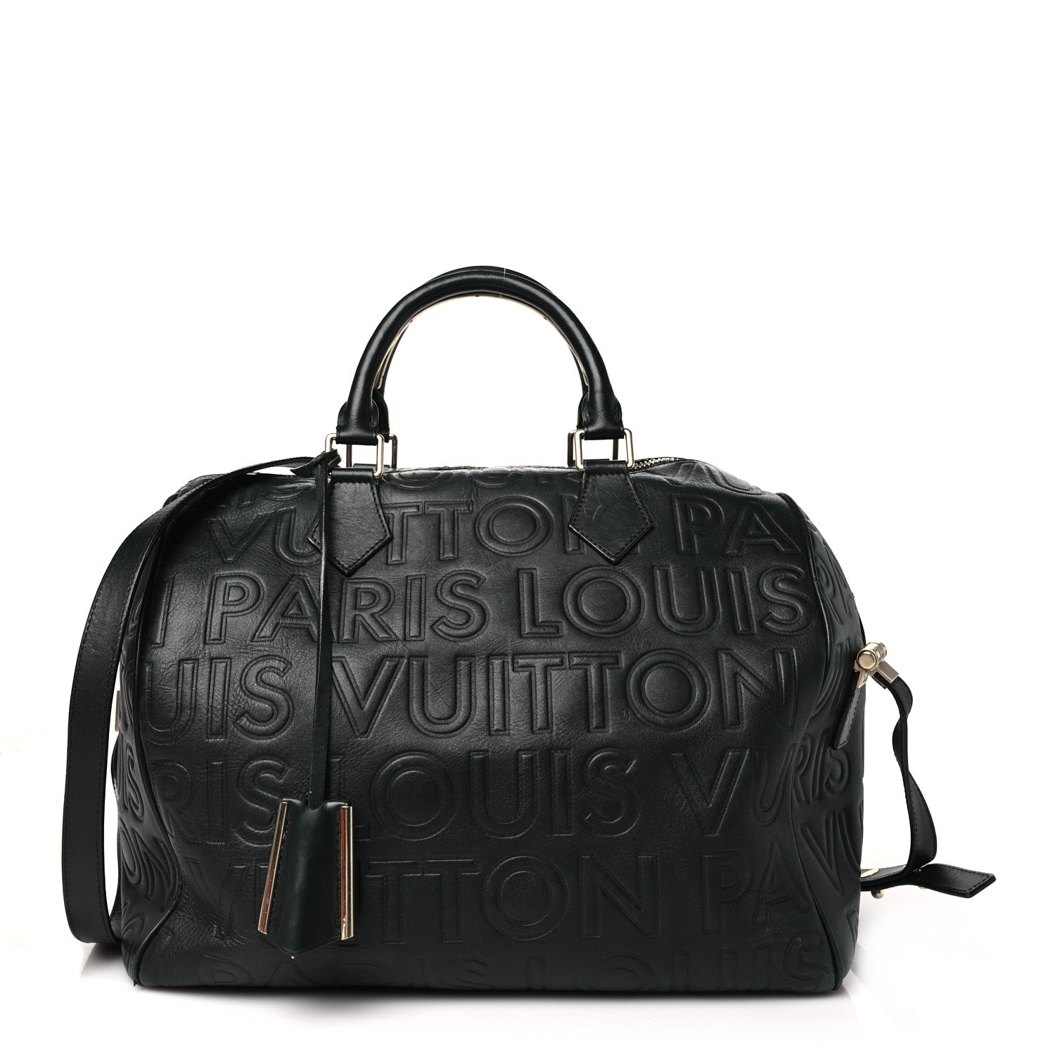 Louis Vuitton Calfskin Embossed Speedy Cube 30 Black 1 of 11