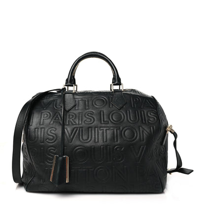 Louis Vuitton Calfskin Embossed Speedy Cube 30 Black 1 of 11