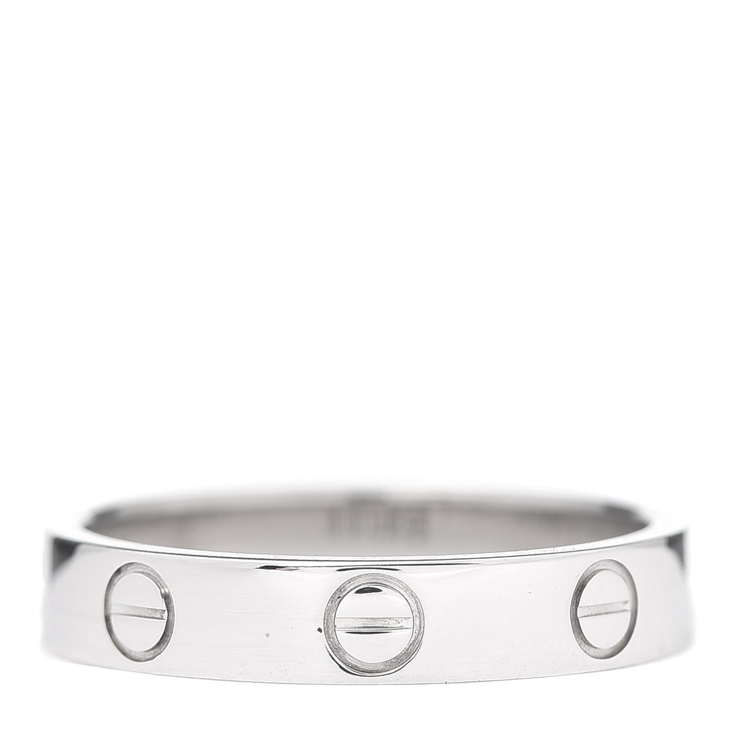 18K White Gold 3.5mm LOVE Wedding Band Ring 52 6