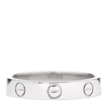 Cartier 18K White Gold 3.5mm LOVE Wedding Band Ring 52 6 3 of 4