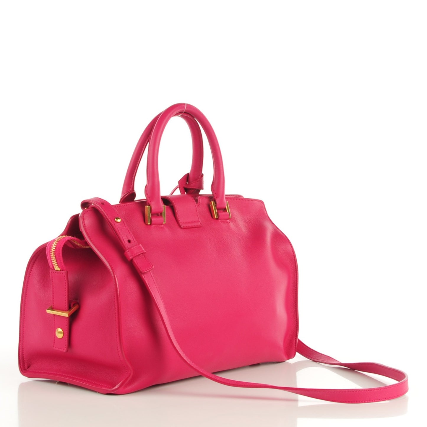 Calfskin Small Classic Y Cabas Fuchsia