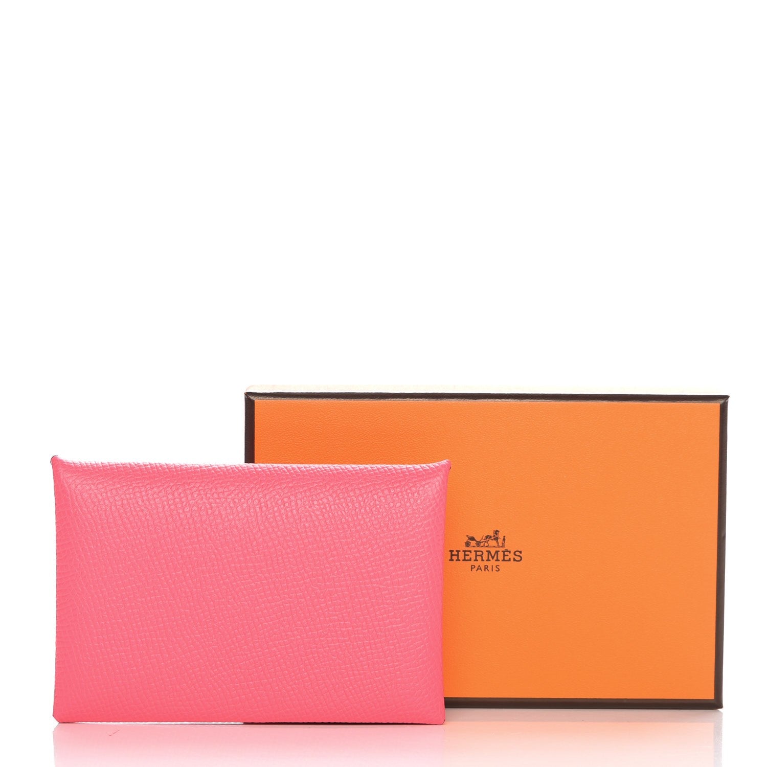 Hermes Epsom Calvi Card Case Rose Azalee 9 of 9