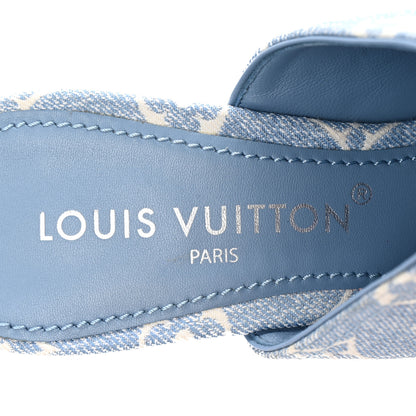 Louis Vuitton Denim Monogram Silhouette Mules 39 Blue 8 of 10
